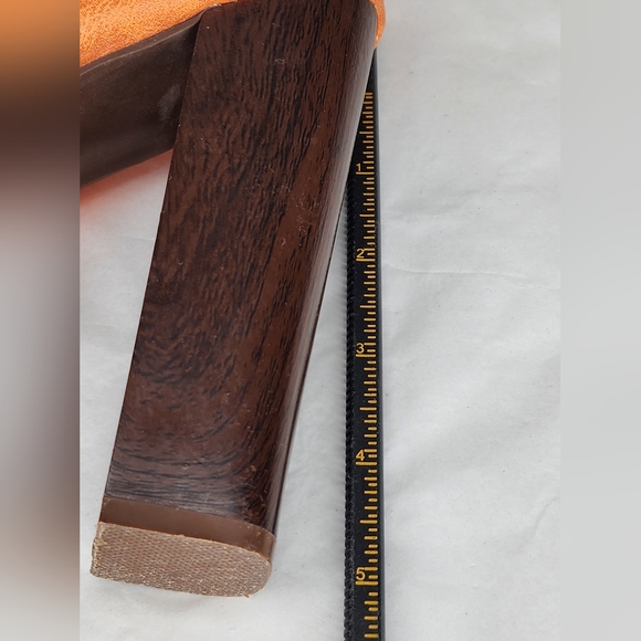 VINTAGE BRAND Orange Lave-Up Platform Heeled Ankle Booties. Size: 6.5 - Picture 10 of 10